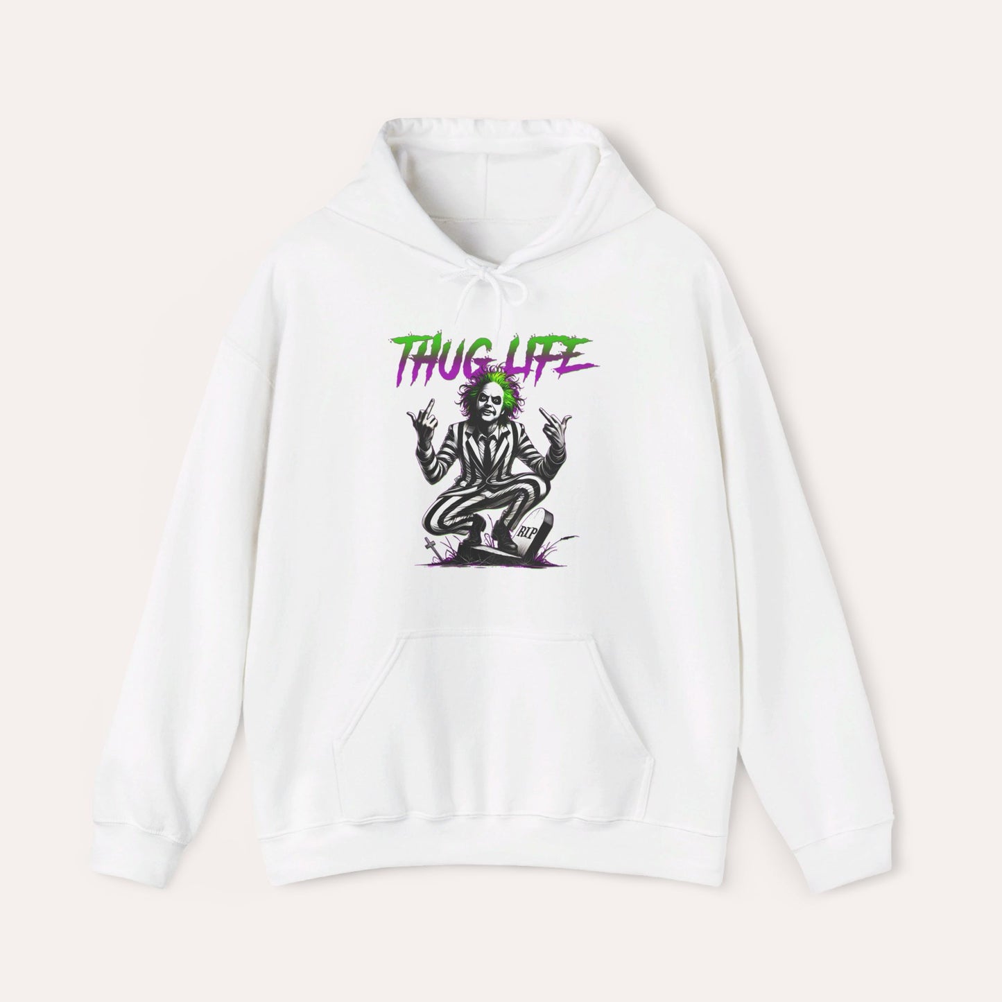 Thug Life Retro Ghost Hooded Sweatshirt