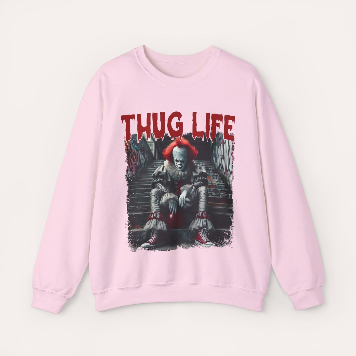 Thug Life Retro Horror Movie Crewneck Sweatshirt