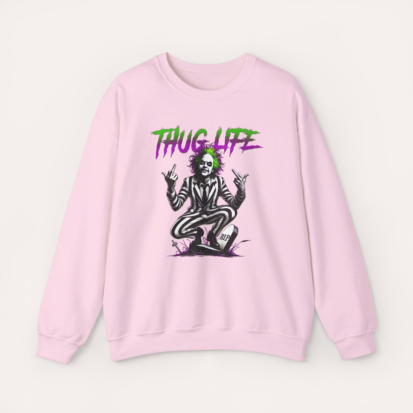 Thug Life Retro Ghost Crewneck Sweatshirt