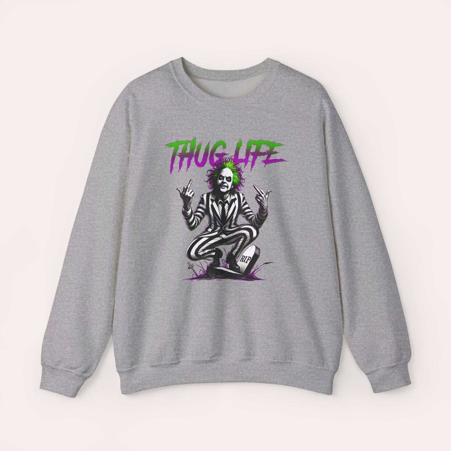 Thug Life Retro Ghost Crewneck Sweatshirt