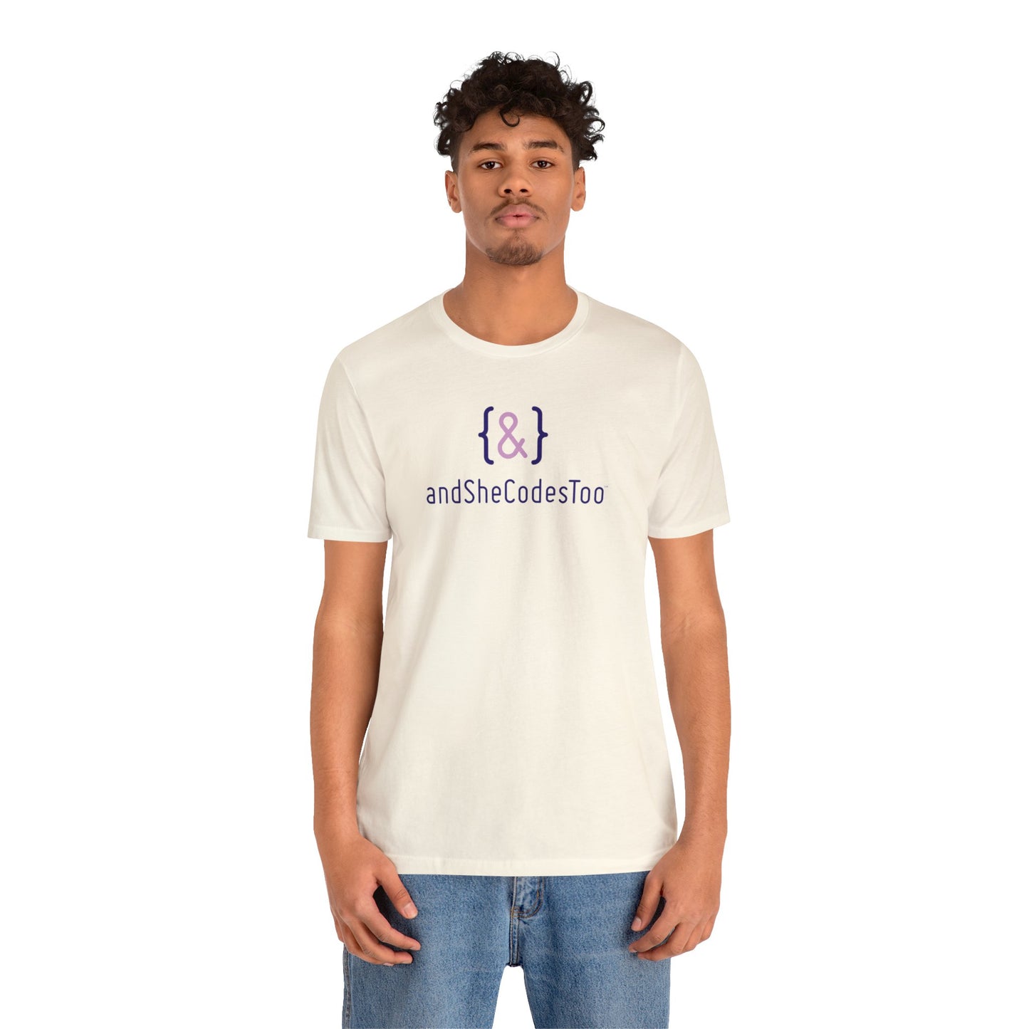 T-Shirt - Colored Logo - Black Unicorn on back - QR code