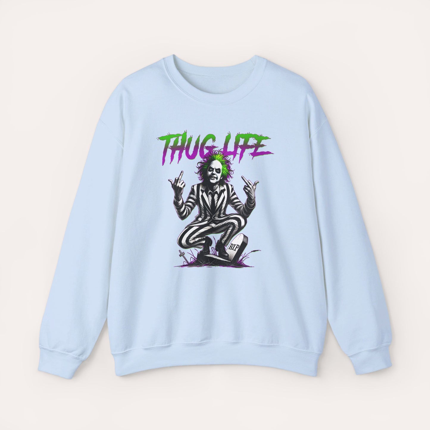 Thug Life Retro Ghost Crewneck Sweatshirt