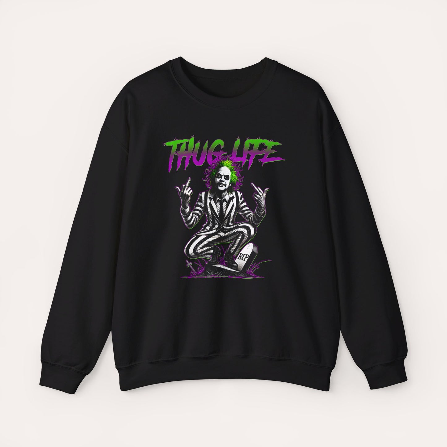 Thug Life Retro Ghost Crewneck Sweatshirt