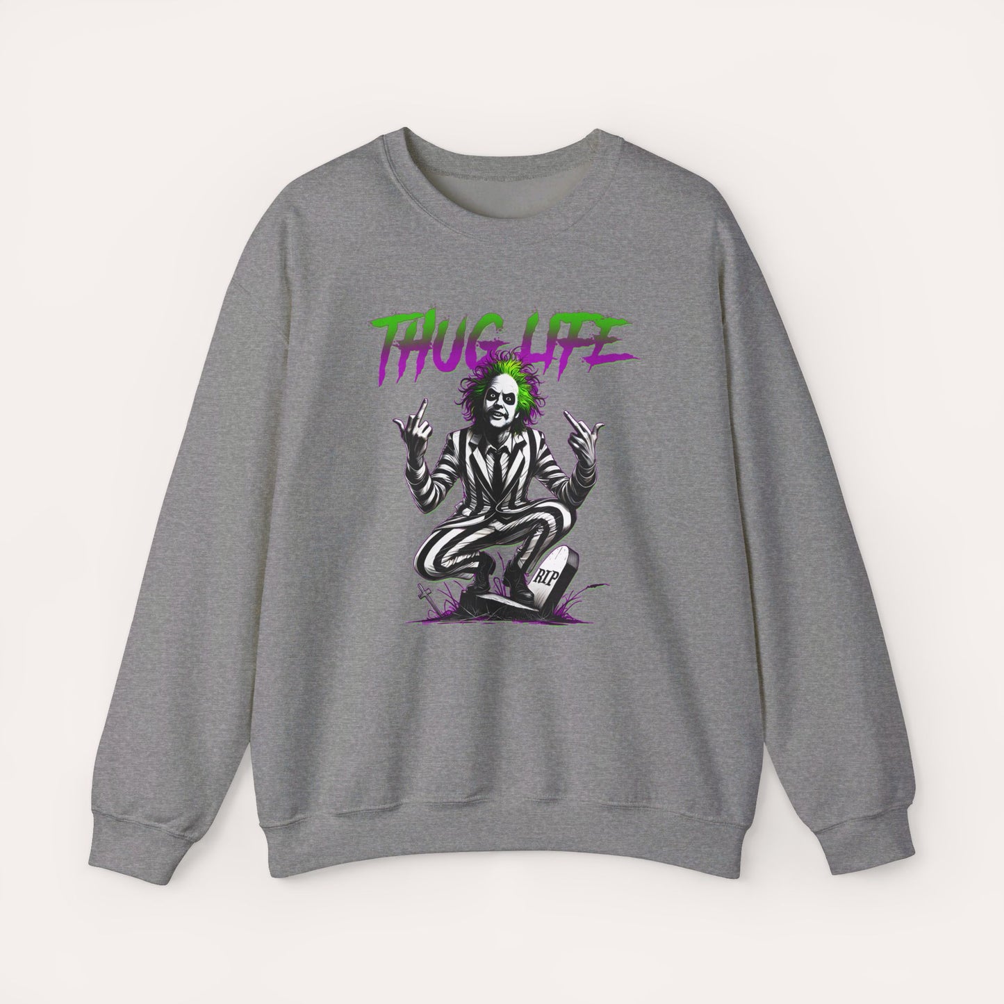 Thug Life Retro Ghost Crewneck Sweatshirt