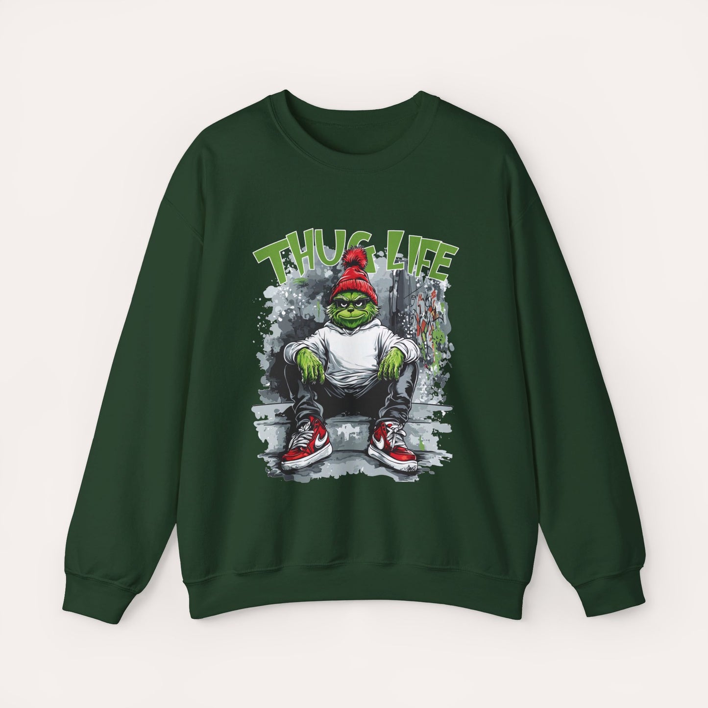 Thug Life Grinch Crewneck Sweatshirt