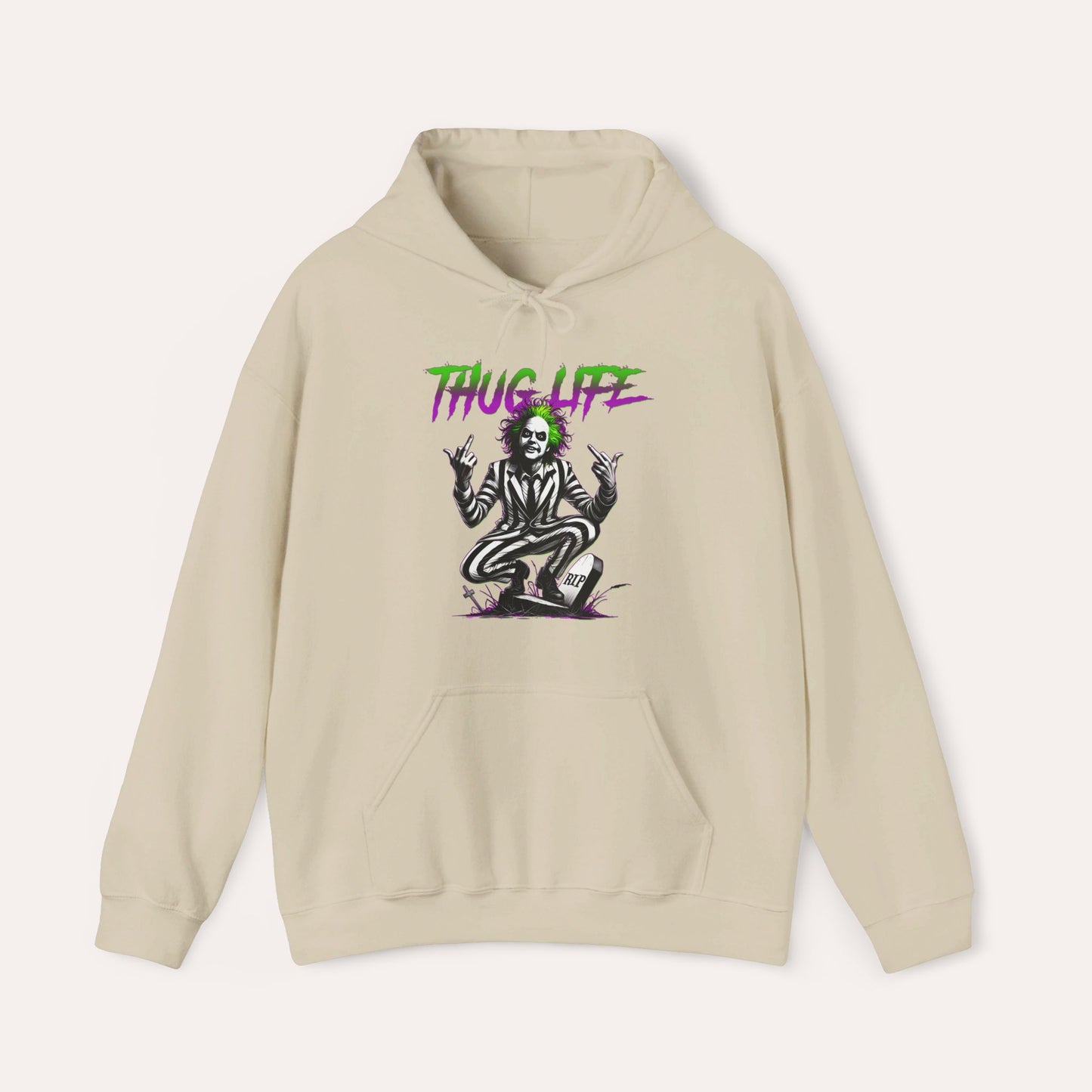 Thug Life Retro Ghost Hooded Sweatshirt