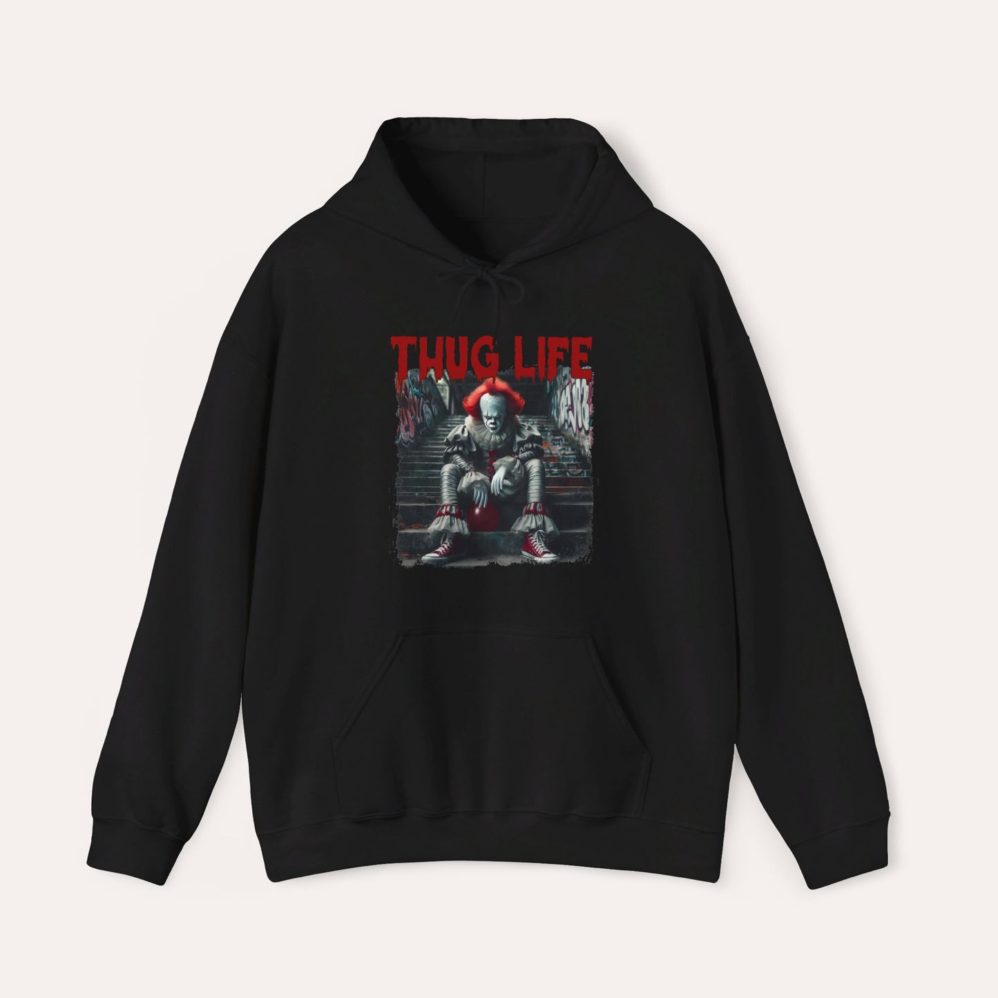 Thug Life Retro Horror Movie Hooded Sweatshirt