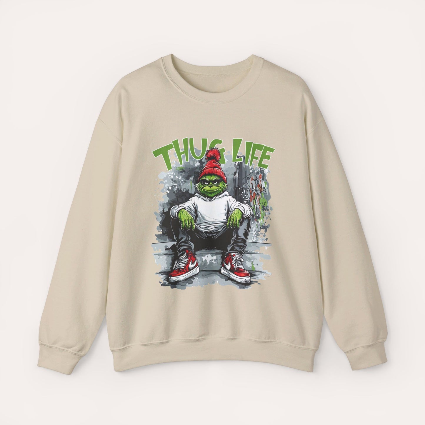 Thug Life Grinch Crewneck Sweatshirt