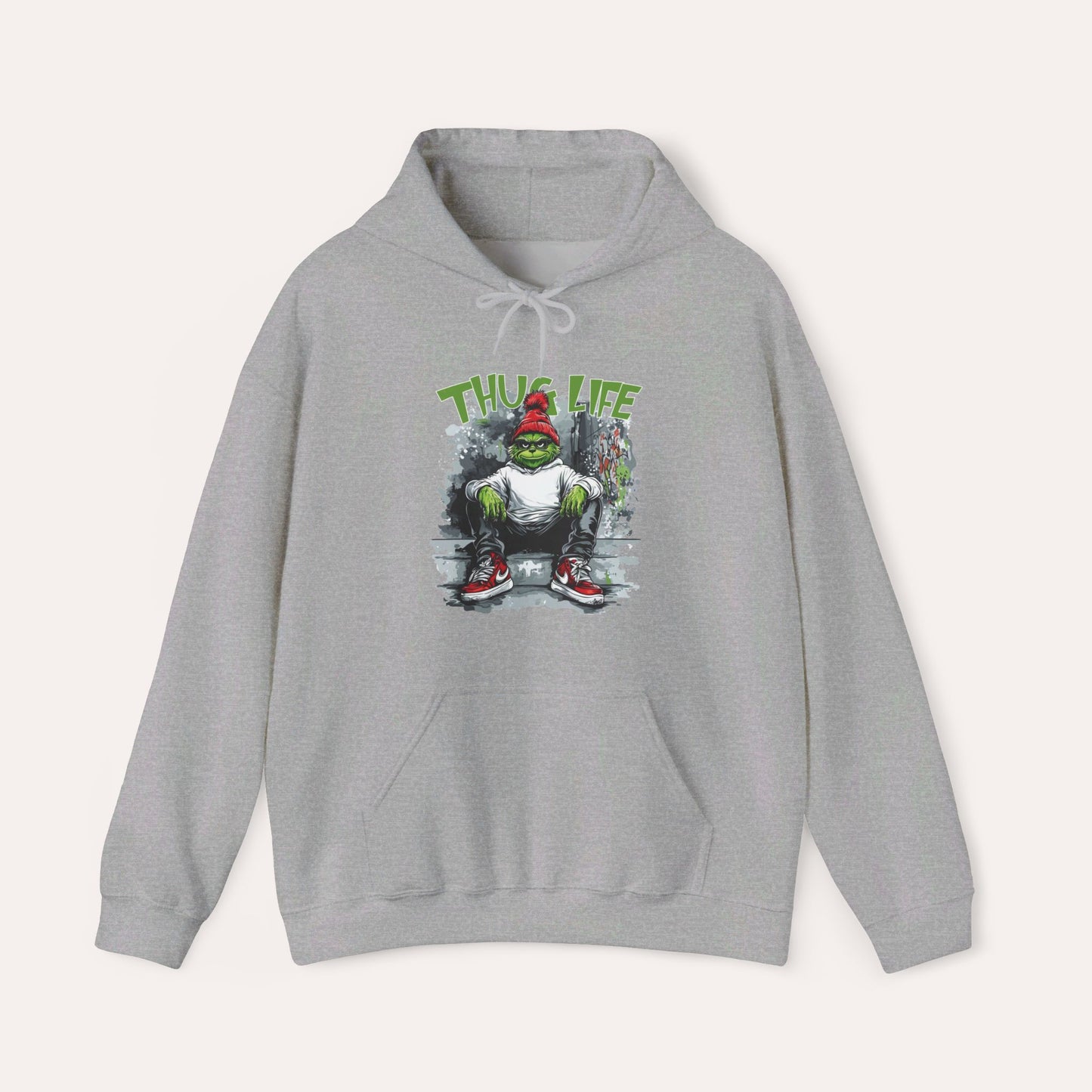 Thug Life Grinch Hooded Sweatshirt