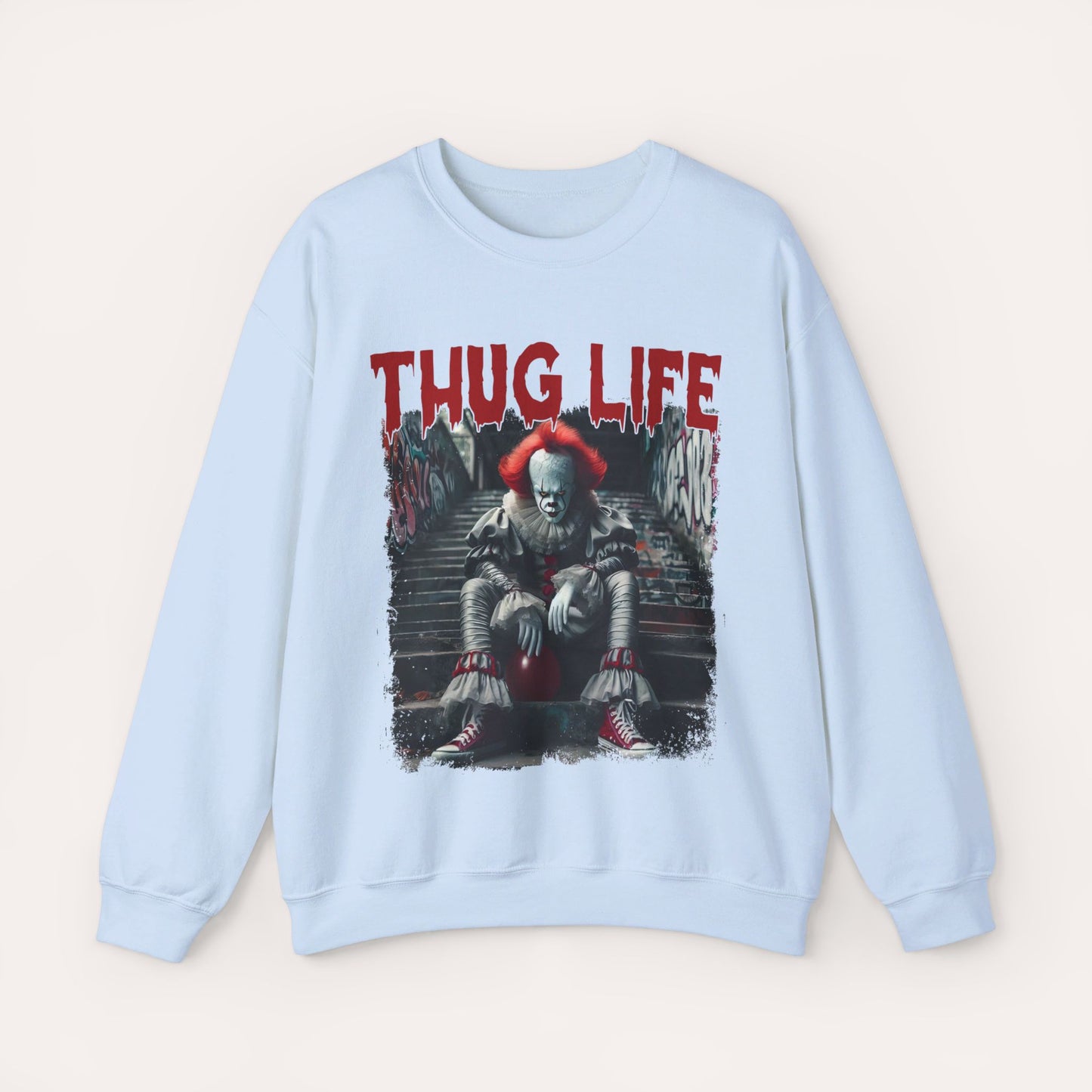 Thug Life Retro Horror Movie Crewneck Sweatshirt