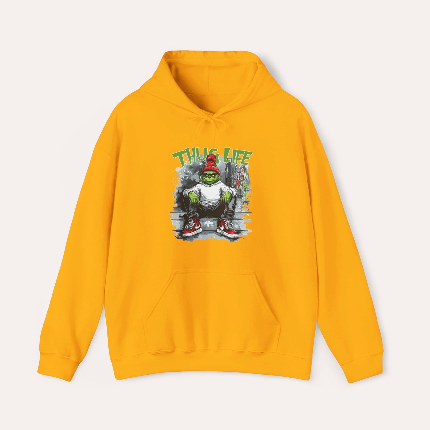 Thug Life Grinch Hooded Sweatshirt