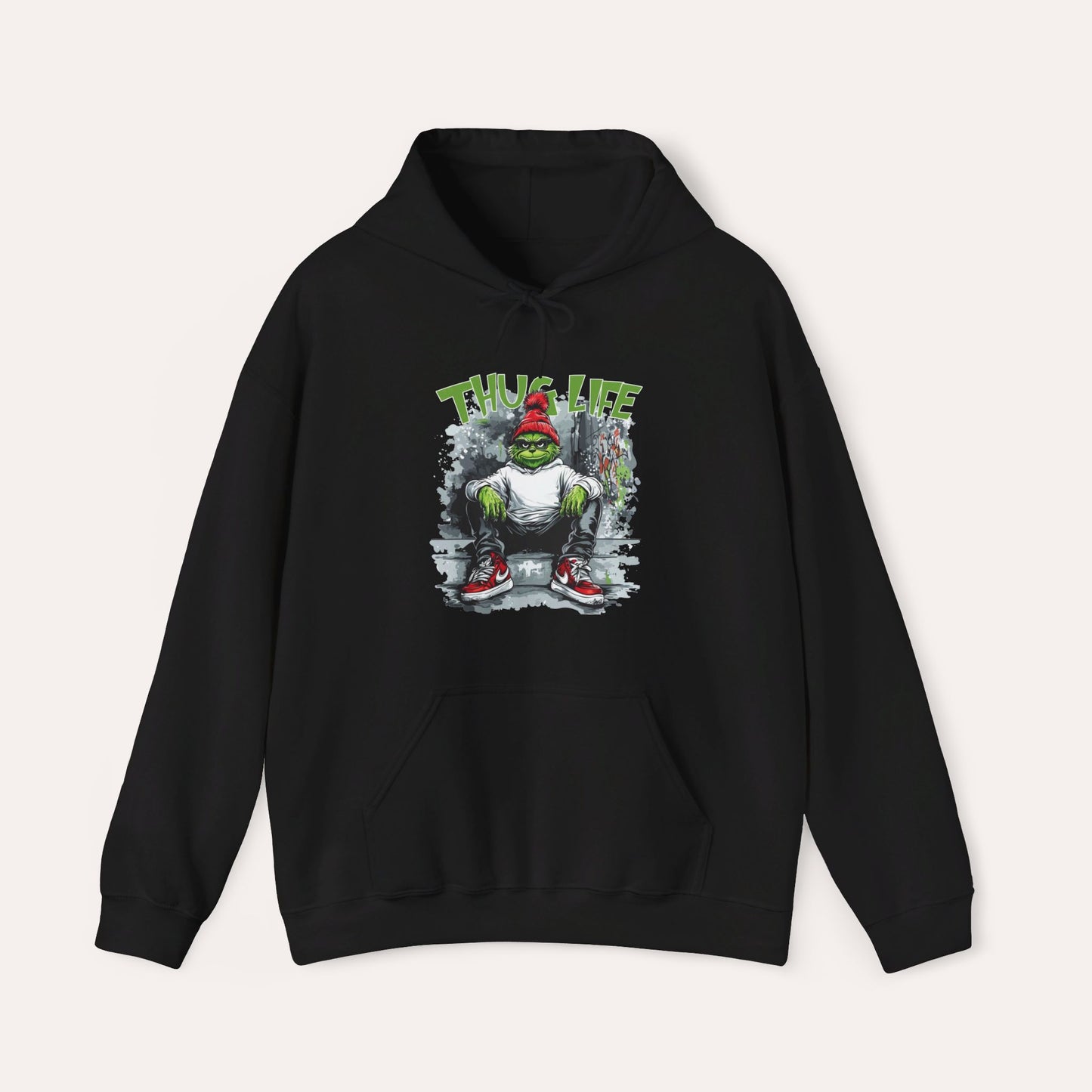 Thug Life Grinch Hooded Sweatshirt