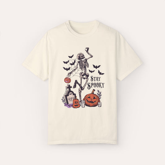 Stay Spooky Skeleton Halloween Comfort Colors Halloween Shirt