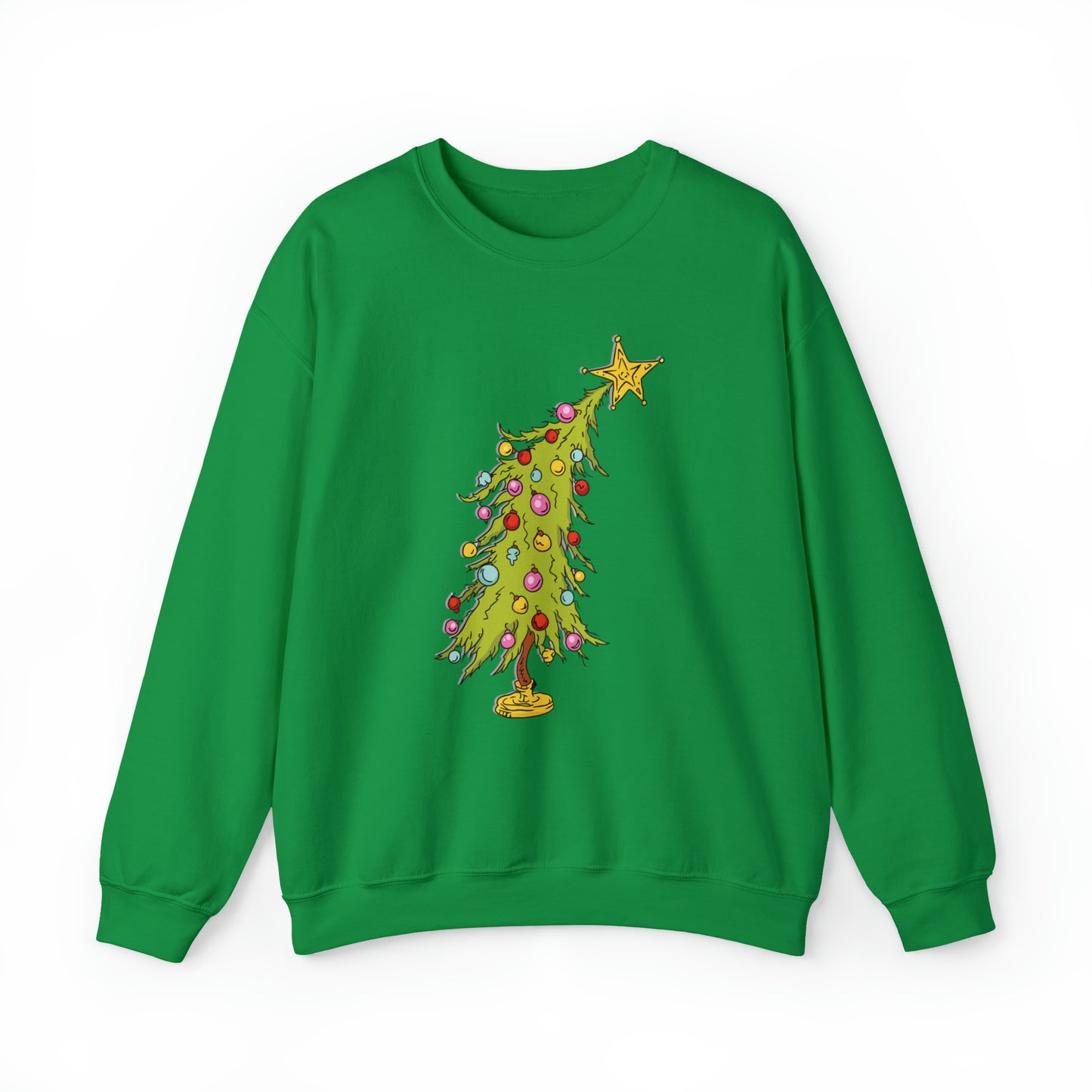 Whimsical Christmas Tree Crewneck Sweatshirt