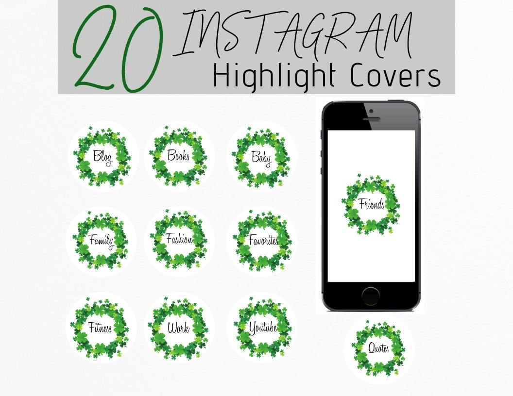 St. Patrick's Icon Instagram Story Highlight Covers - Healthy Wealthy Skinny