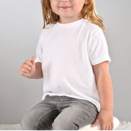 Toddler & Kids Sublimation T-shirt - White