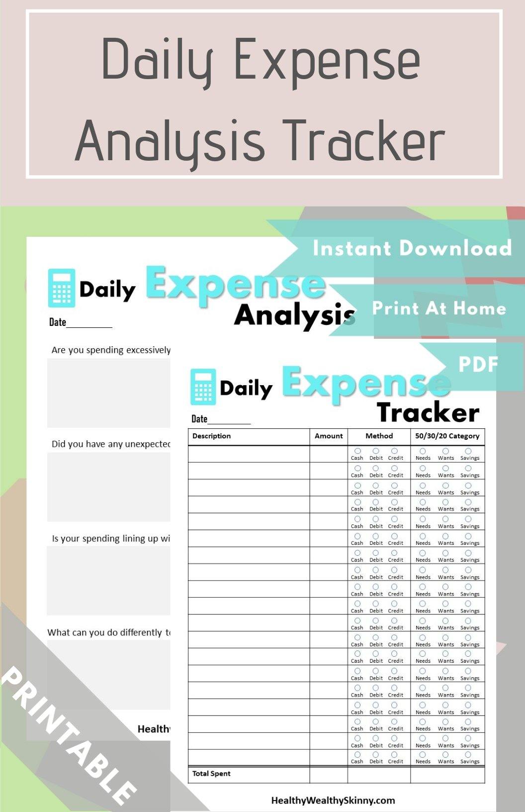 Daily Expense Tracker - Healthy Wealthy Skinny