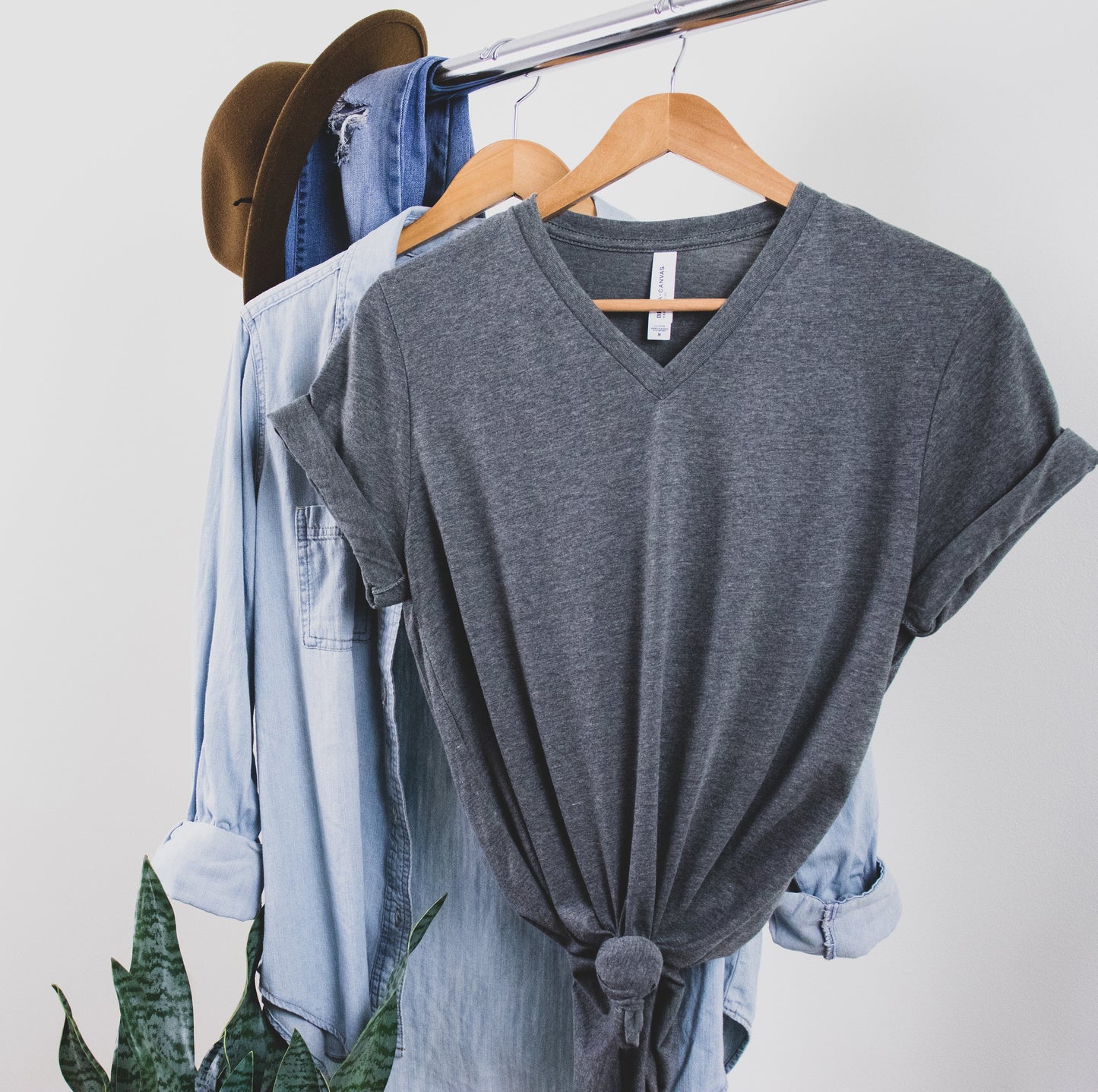 PLUS Size | Bella + Canvas Unisex Jersey V-Neck T-Shirt