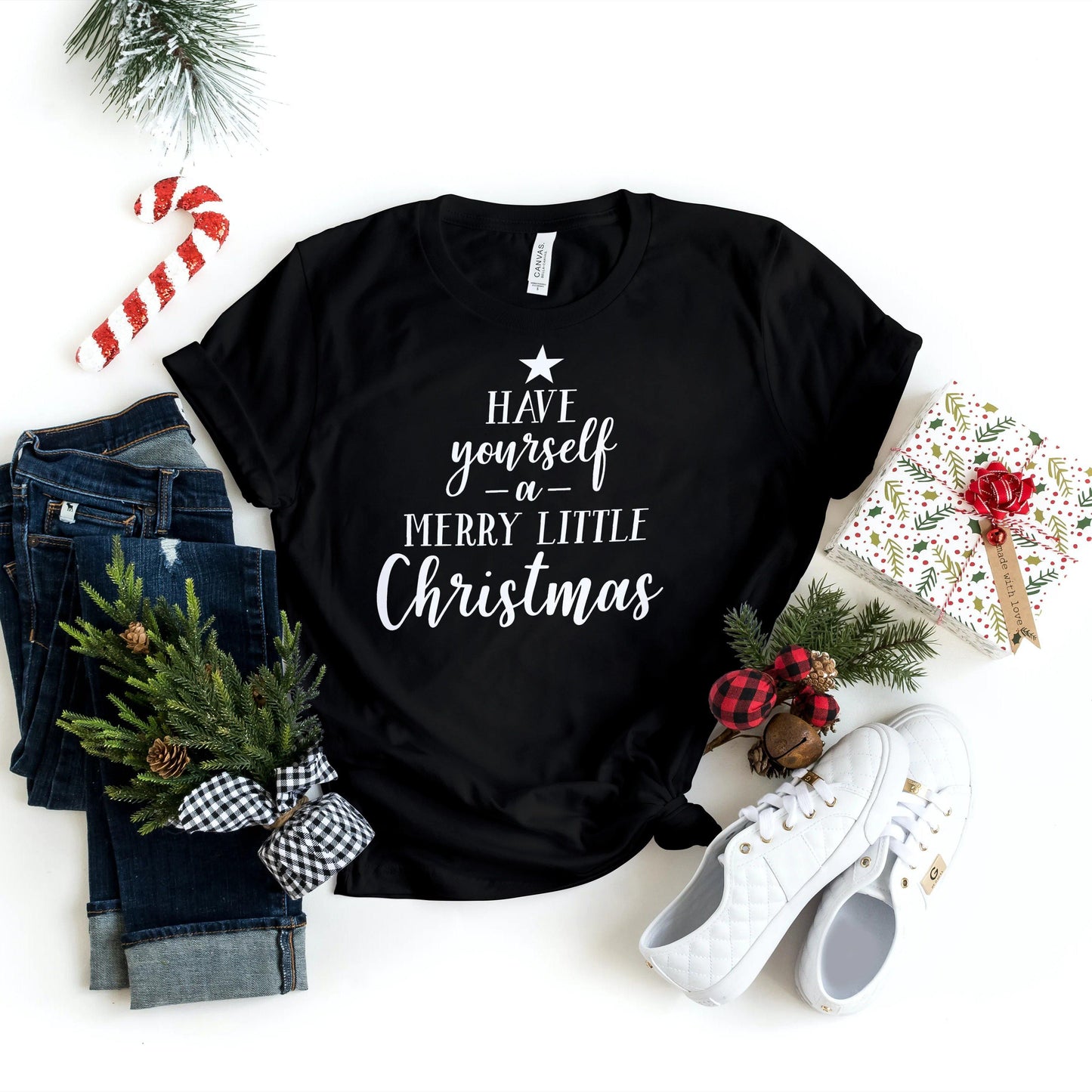 Christmas Shirts - Have Yourself a Merry Little Christmas - Holiday Shirts - Gifts - Healthy Wealthy Skinny