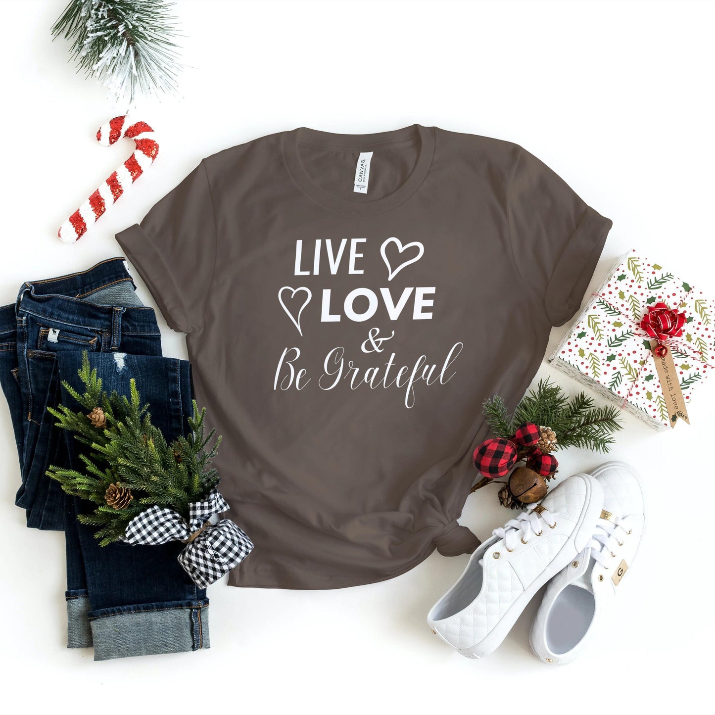 Live Love & Be Grateful - T-Shirt - Healthy Wealthy Skinny